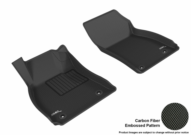 3D Maxpider Front Row Custom Fit Kagu Black Floor Mat for 2010-2016 Buick Lacrosse Models