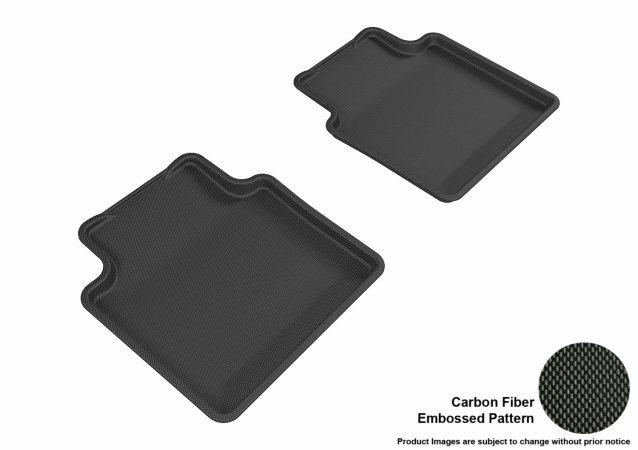 3D Maxpider Second Row Custom Fit Kagu Black Floor Mat for 2010-2016 Buick Lacrosse Models