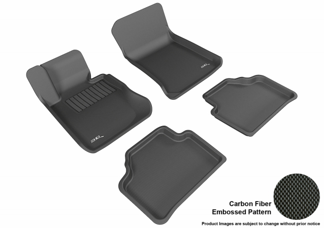 3D Maxpider All 2 Row Custom Fit Kagu Black Floor Mat for 2013-2015 BMW X1 E84 Models - Black