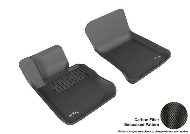 3D Maxpider Front Row Custom Fit Kagu Black Floor Mat for 2013-2015 BMW X1 E84 Models - Black - 26 H x 5 W x 31 L in