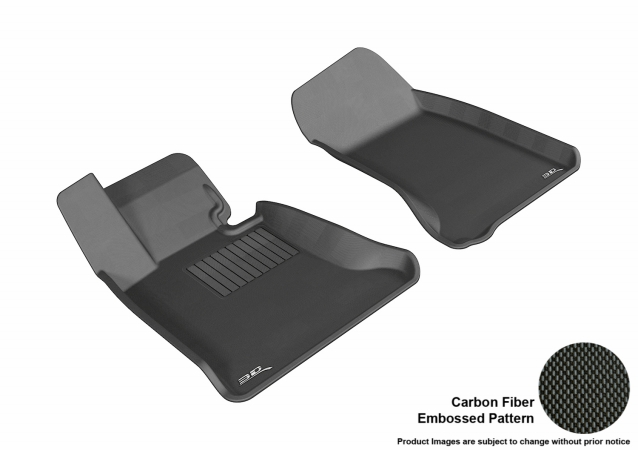 U Ace L1BM05011509 3D Maxpider Front Row Custom Fit All-Weather Kagu Black Floor Mat for 2004-2010 BMW 5 Series E60 Models