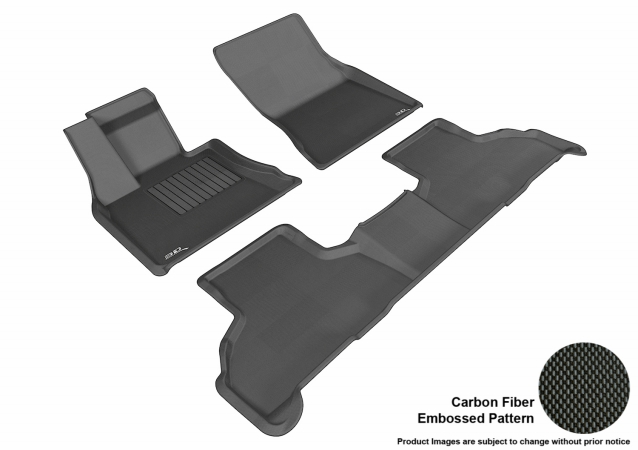 U Ace  3D Maxpider All 2 Row Custom Fit Kagu Black Floor Mat for 2014-2016 BMW X5 F15 Models