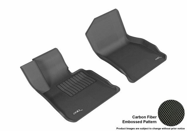 3D Maxpider Front Row Custom Fit Kagu Black Floor Mat for 2014-2016 Coupe-F33 Convertible-F36 GRAN Coupe BMW 4 Series F32 Models