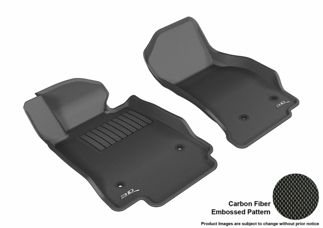 U Ace L1CD01011509 3D Maxpider Front Row Custom Fit Kagu Black Floor Mat for 2014-2015 Cadillac CTS Models