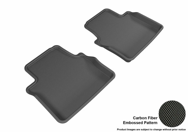 3D Maxpider Second Row Custom Fit Kagu Black Floor Mat for 2014-2015 Cadillac CTS Models - Black
