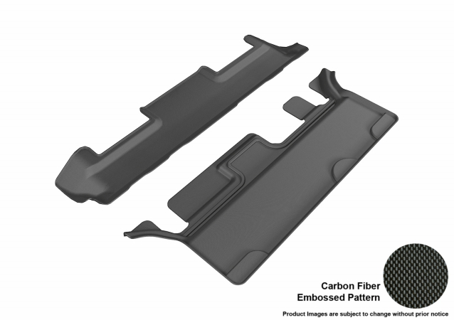 U Ace L1CH06231509 3D Maxpider Third Row Custom Fit Kagu Black Floor Mat for 2015-2016 Chevrolet Tahoe - GMC Yukon Models, Bench Seating