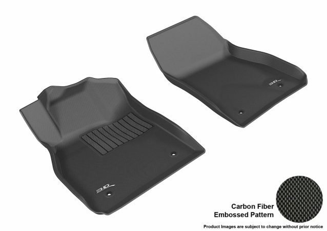 U Ace L1CH06311509 3D Maxpider Front Row Custom Fit Kagu Black Floor Mat for 2013-2015 Chevrolet Malibu Models