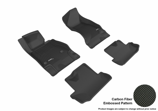 U Ace L1CH06901509 3D Maxpider Complete Set Custom Fit All-Weather Kagu Black Floor Mat for2016 Chevrolet Camaro Models