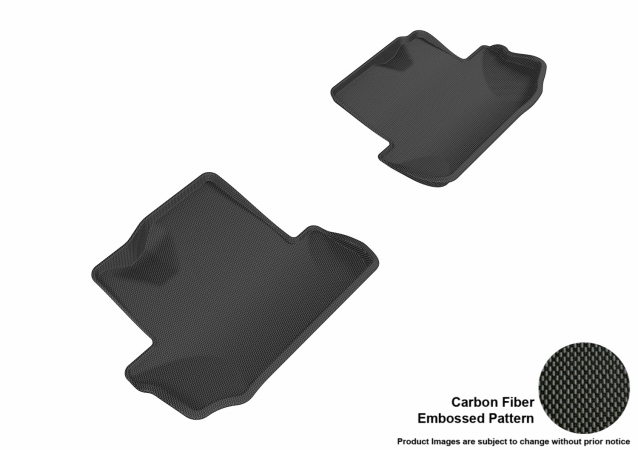 U Ace L1CH06921509 3D Maxpider Second Row Custom Fit All-Weather Kagu Black Floor Mat for2016 Chevrolet Camaro Models