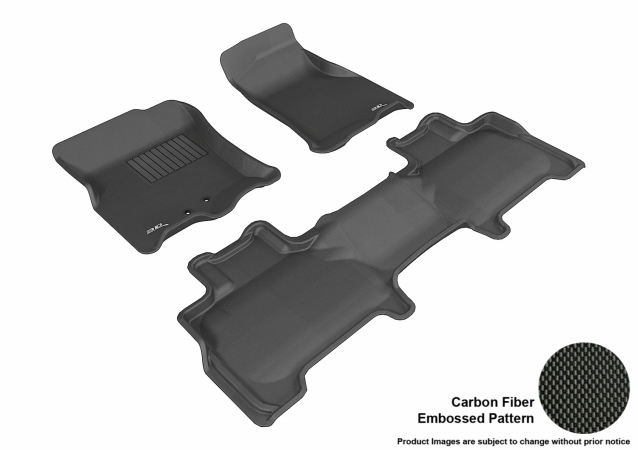 U Ace L1FR07701509 3D Maxpider Complete Set Custom Fit All-Weather Kagu Black Floor Mat for 2011-2016 Ford Expedition Models -  U-Ace, Inc