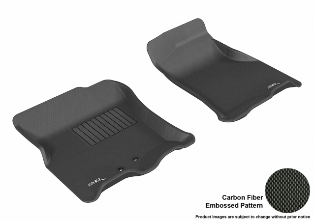 3D Maxpider Front Row Custom Fit Kagu Black Floor Mat for 2011-2016 - Lincoln Navigator 2011-2016 Ford Expedition Models
