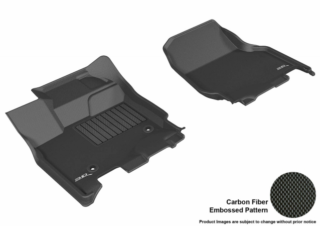 3D Maxpider First Row Custom Fit Kagu Black Floor Mat for 2015-2016 Super Cab-Super Crew Ford F-150 Models - Black -  Strike3, ST3861691