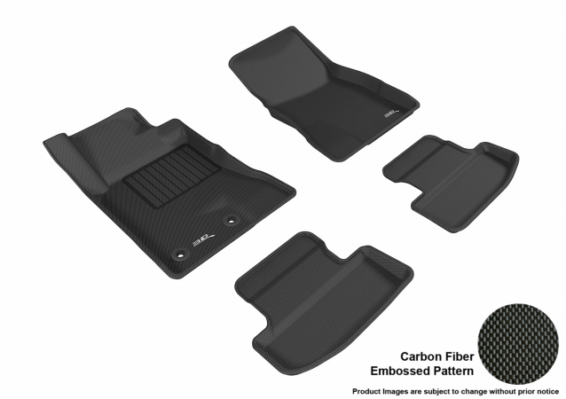 U Ace L1FR08501509 3D Maxpider Custom Fit Complete Kagu Black Floor Mat for 2015-2016 Ford Mus G Models