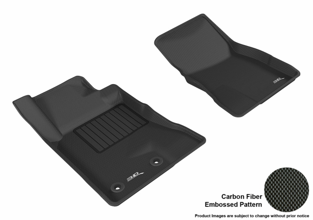 U Ace L1FR08511509 3D Maxpider Front Row Custom Fit Kagu Black Floor Mat for 2015-2016 Ford Mus G Models