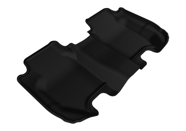 3D Maxpider Second Row Custom Fit Kagu Black Floor Mat for 2015-2016 Honda Fit Models - Black