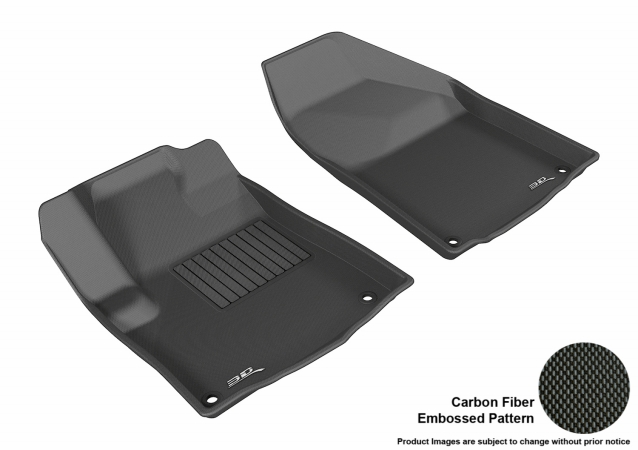 U Ace L1JP01011509 3D Maxpider Front Row Custom Fit Kagu Black Floor Mat for 2014-2016 Jeep Cherokee Models