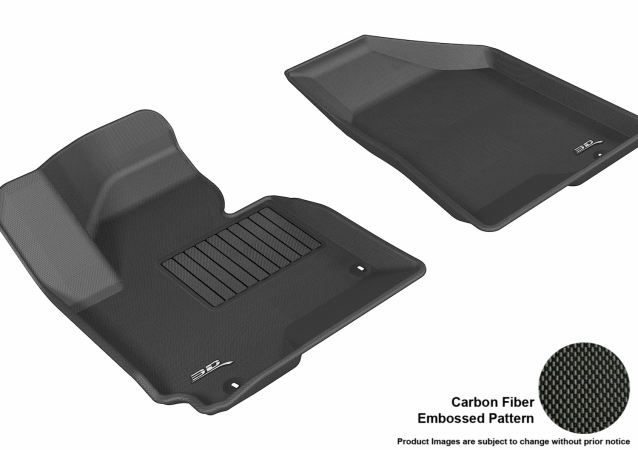 U Ace L1KA02611509 3D Maxpider Front Row Custom Fit Kagu Black Floor Mat for 2014-2015 Kia Sportage - Hyundai Tucson Models