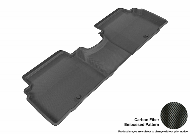 3D Maxpider Second Row Custom Fit Kagu Black Floor Mat for 2010-2016 Kia Sportage Models