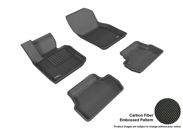 3D Maxpider All 2 Row Custom Fit Kagu Black Floor Mat for 2014-2016 Mini Cooper Models - Black