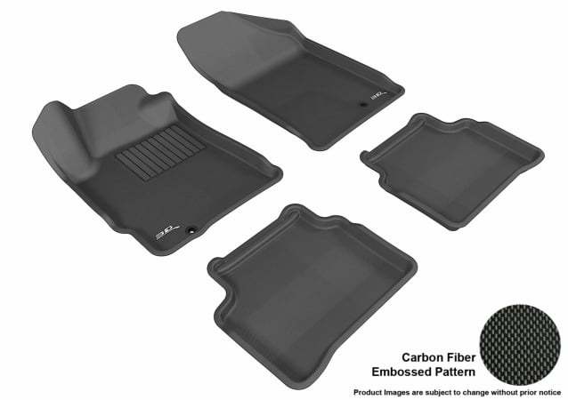 U Ace L1NS06201509 3D Maxpider Complete Set Custom Fit All-Weather Kagu Black Floor Mat for 2007-2012 SDN Nissan Altima Models