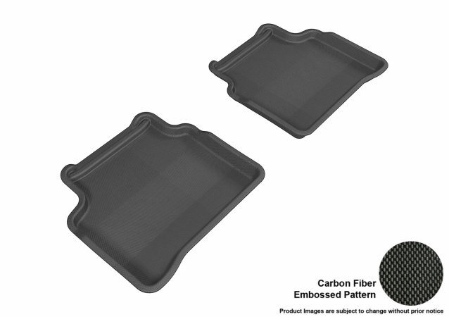U Ace L1NS06221509 3D Maxpider Second Row Custom Fit All-Weather Kagu Black Floor Mat for 2007-2012 SDN Nissan Altima Models