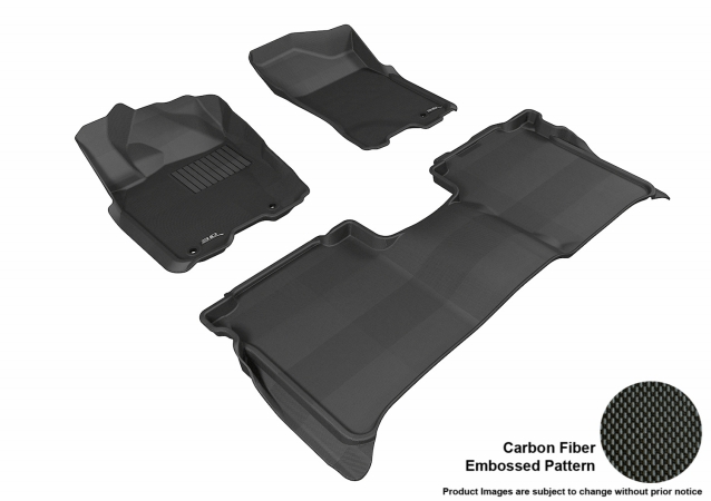 U Ace L1NS06701509 3D Maxpider Complete Set Custom Fit All-Weather Kagu Black Floor Mat for Nissan TI Crew Cab Models -  U-Ace, Inc