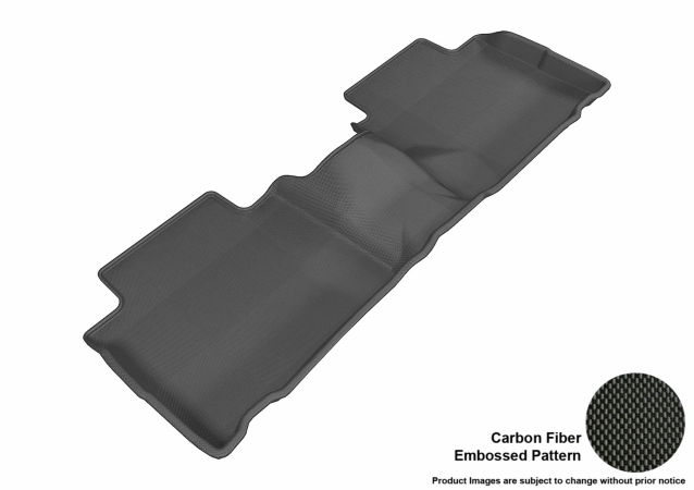U Ace L1NS06821509 3D Maxpider Second Row Custom Fit All-Weather Kagu Black Floor Mat for 2014-2016 Nissan Rogue Models