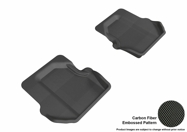 U Ace L1PO01121509 3D Maxpider Second Row Custom Fit All-Weather Kagu Black Floor Mat for 2005-2012 Porsche 911 Models