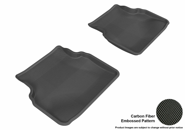 U Ace L1SB01021509 3D Maxpider Second Row Custom Fit All-Weather Kagu Black Floor Mat for 2002-2007 SDN Subaru Impreza Models
