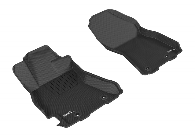 3D Maxpider Front Row Custom Fit Kagu Black Floor Mat for 2015-2016 Subaru Legacy-Outback Models - Black