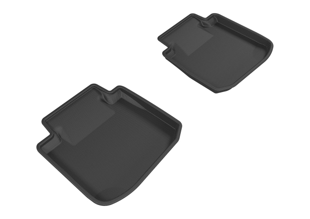3D Maxpider Second Row Custom Fit Kagu Black Floor Mat for 2015-2016 Subaru Legacy-Outback Models - Black