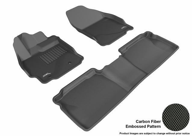 3D Maxpider Custom Fit Complete Kagu Black Floor Mat for 2014-2015 Scion TC Models