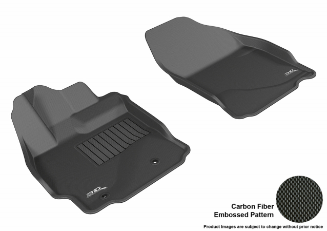 U Ace L1SC00411509 3D Maxpider Front Row Custom Fit Kagu Black Floor Mat for 2014-2015 Scion TC Models