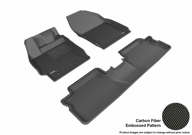 U Ace L1SC00501509 3D Maxpider All 2 Row Custom Fit Kagu Black Floor Mat for 2013-2015 Scion XB Models
