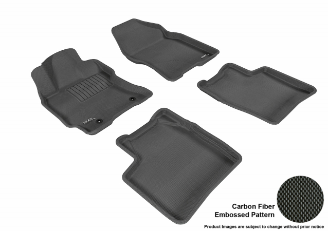 U Ace L1TY14501509 3D Maxpider Complete Set Custom Fit All-Weather Kagu Black Floor Mat for 2004-2009 Toyota Prius Models