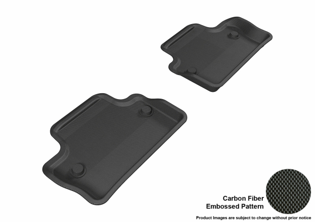 U Ace L1VV01621509 3D Maxpider Second Row Custom Fit All-Weather Kagu Black Floor Mat for 2010-2016 Volvo S60 Models