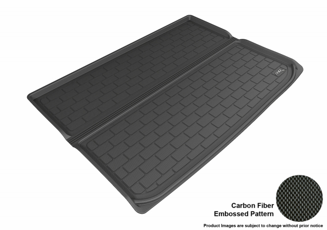 3D Maxpider Cargo Stowable Custom Fit Kagu Black Floor Mat for 2015-2016 Chevrolet Suburban Models - Black