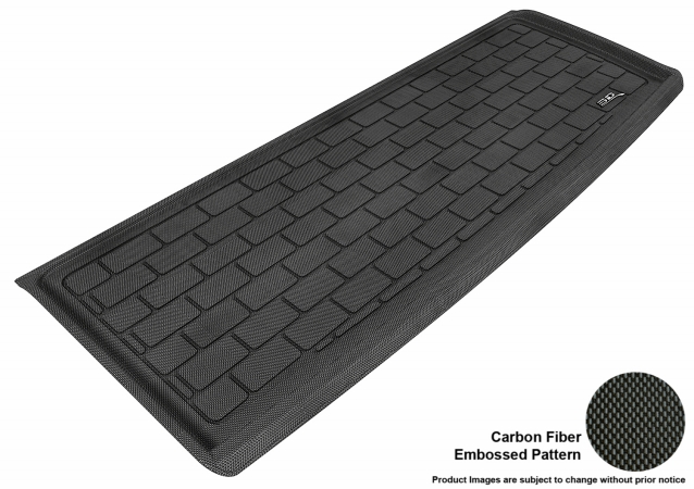 U Ace M1HD0581309 3D Maxpider Cargo Custom Fit All-Weather Kagu Black Floor Mat for 2009-2015 Honda Pilot Models - Behind 3rd Seats