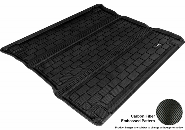 3D Maxpider Cargo Custom Fit All-Weather Kagu Black Floor Mat for 2011-2015 Jeep Grand Cherokee Models - Black