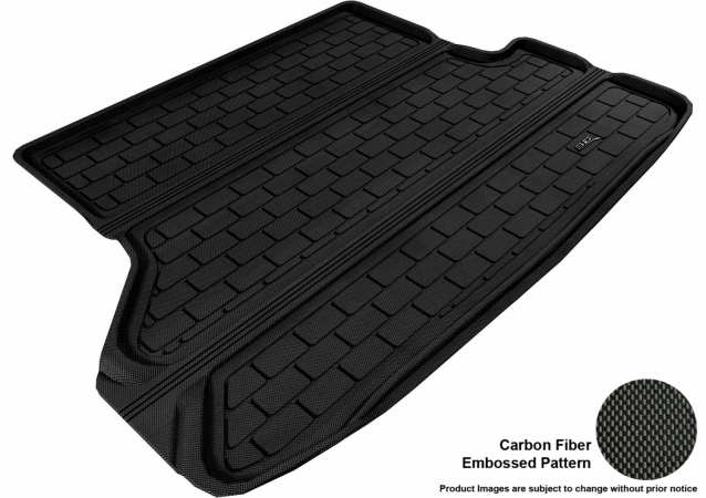 3D Maxpider Cargo Custom Fit All-Weather Kagu Black Floor Mat for 2008-2013 Toyota Highlander Models