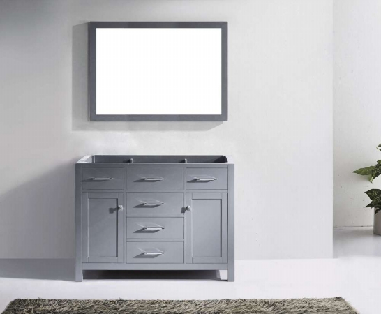 MS-2048-CAB-GR 48 in. Caroline Bathroom Cabinet in Grey -  VIRTU USA