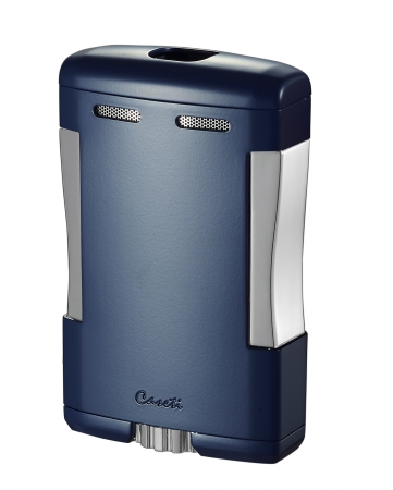 Picture of Caseti CAL315BL Sparta Blue Matte Triple Torch Flame Cigar Table Lighter