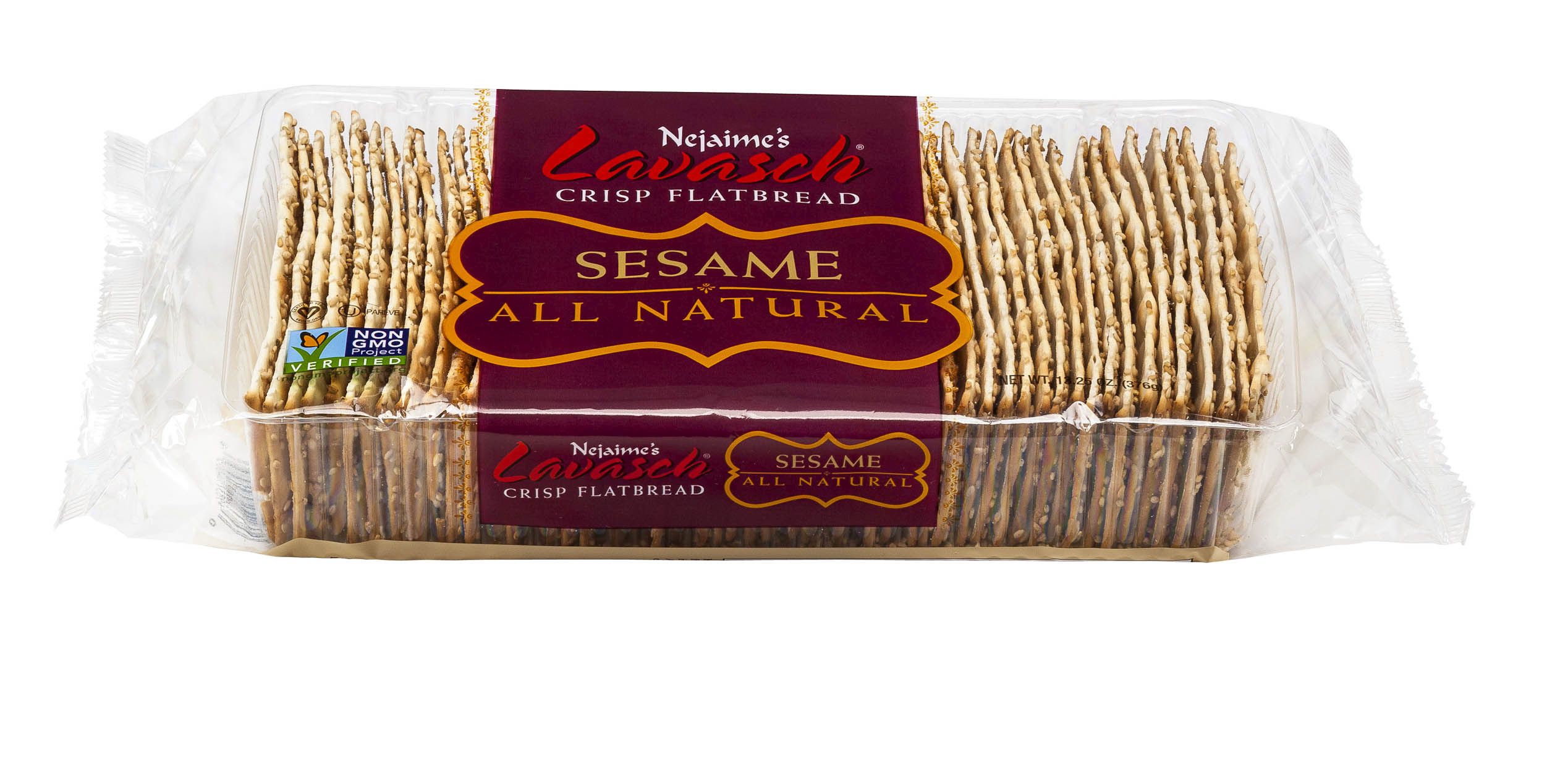 Picture of Venus Wafers 4005 Nejaimes Lavasch Tray - Printed Film Sesame Flatbreads&#44; 13.25 oz - Case of 6