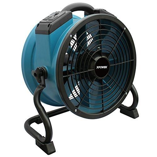 Picture of XPOWER Manufacture X-34AR-Blue Variable Speed Sealed Motor Industrial Axial Fan with Power Outlets&#44; Blue