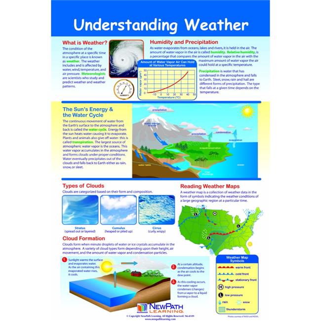 NewPath Learning 1440474 Understanding Weather Laminated Poster - 23 x 35
