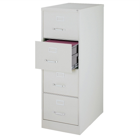 Lorell Vertical File Cabinet - Light Gray - 15 x 26.5 x 52 in.