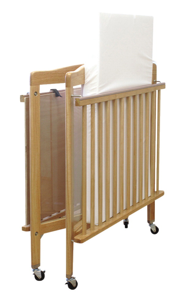 L.a. Baby The Little Wood Crib-Mini/Portable Folding Wood Crib - Natural