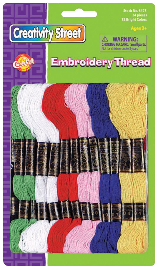 Picture of Pacon 1458531 Creativity Street Non-Toxic Embroidery Thread - 8 Yard&#44; Assorted Color - Pack of 24