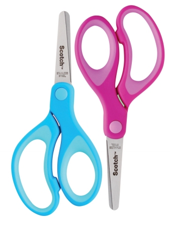 Picture of 3M 1464567 Blunt Tip Kid Scissor with Soft Grip Handle - 5 in.&#44; Stainless Steel Blade&#44; Soft - Pack of 12
