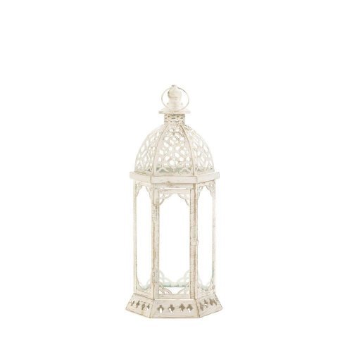 Picture of Home Locomotion 849179027049 Graceful Distressed Lantern&#44; White - Small